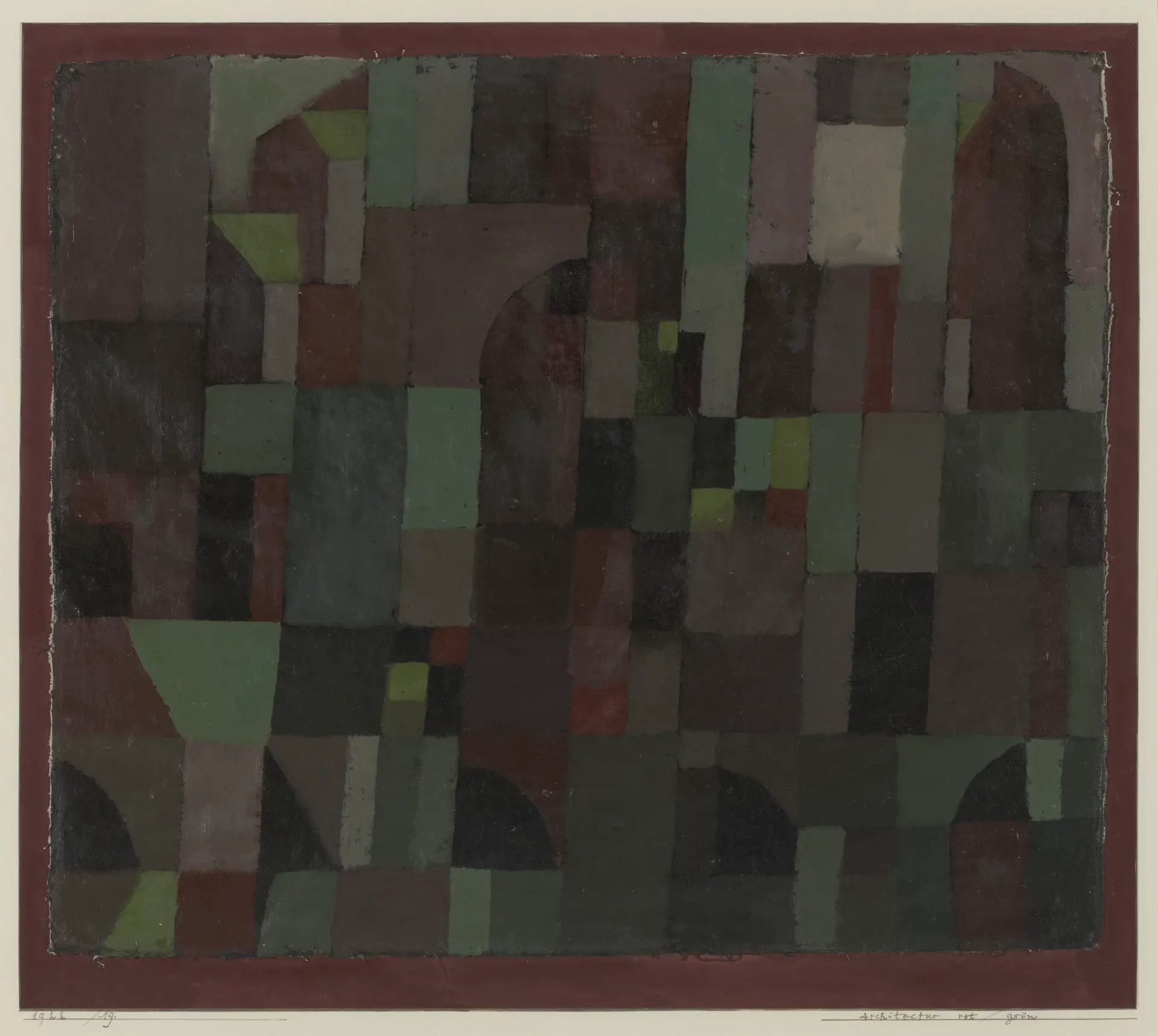 Red Green Architecture (Yellow, Violet Gradation) Paul Klee